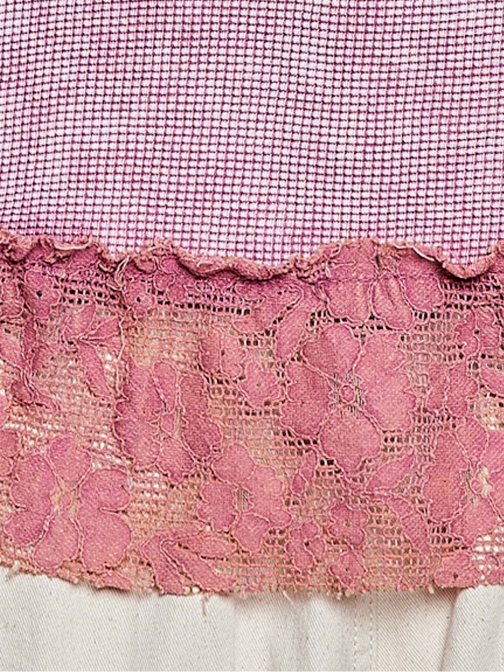 💕POL Pink Lace-Trim Hooded Pullover Top - Picture 6 of 10